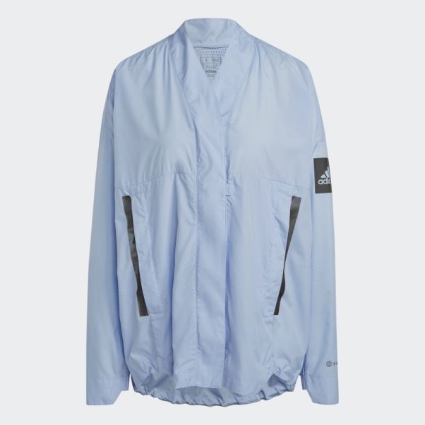 Bleu Aube Adidas Myshelter Windweave Cardigan