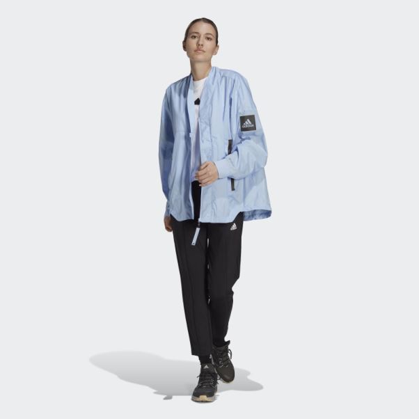 Bleu Aube Adidas Myshelter Windweave Cardigan