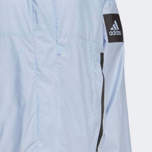 Bleu Aube Adidas Myshelter Windweave Cardigan