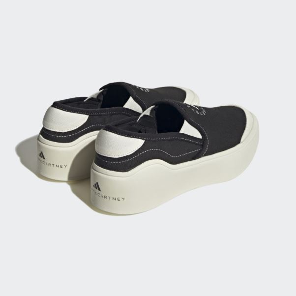 Adidas By Stella Mccartney Court Slip-on Chaussures Noir Chaud