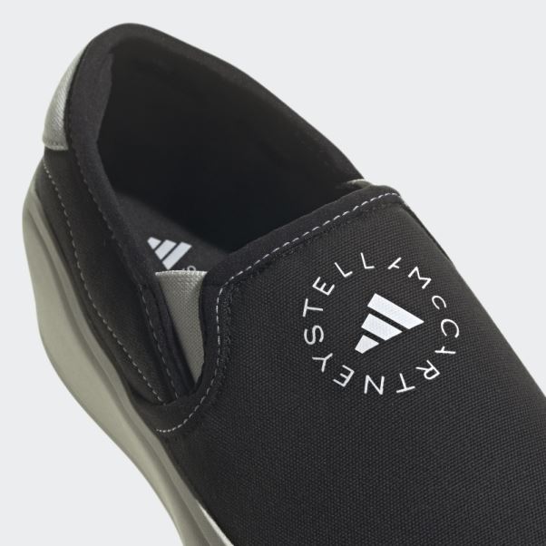 Adidas By Stella Mccartney Court Slip-on Chaussures Noir Chaud