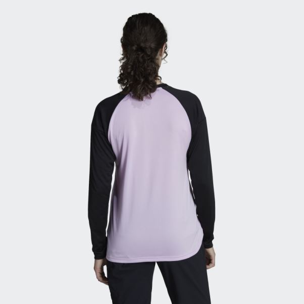Adidas Cinq Dix Maillot Manches Longues Bca Tee Lilas