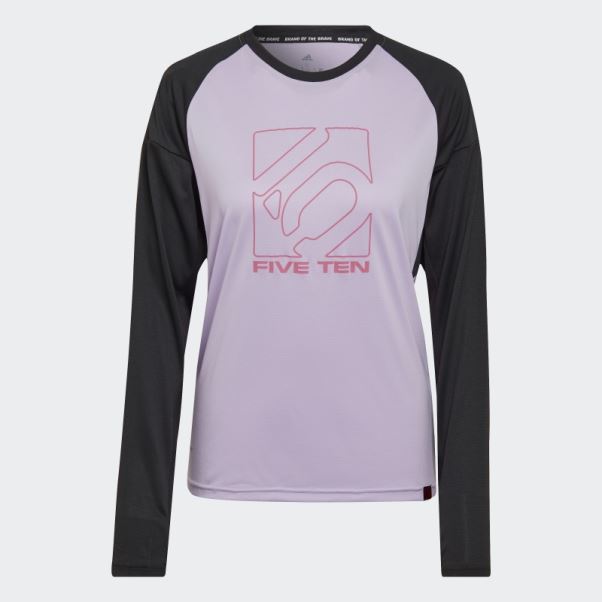 Adidas Cinq Dix Maillot Manches Longues Bca Tee Lilas