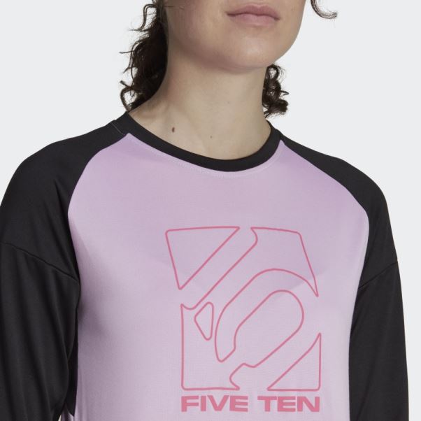 Adidas Cinq Dix Maillot Manches Longues Bca Tee Lilas