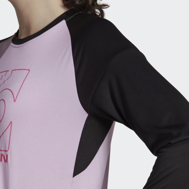 Adidas Cinq Dix Maillot Manches Longues Bca Tee Lilas