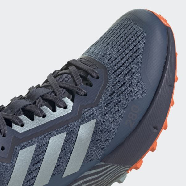 Adidas Terrex Agravic Flow 2 Chaussures De Course Sur Sentier Gris Avec