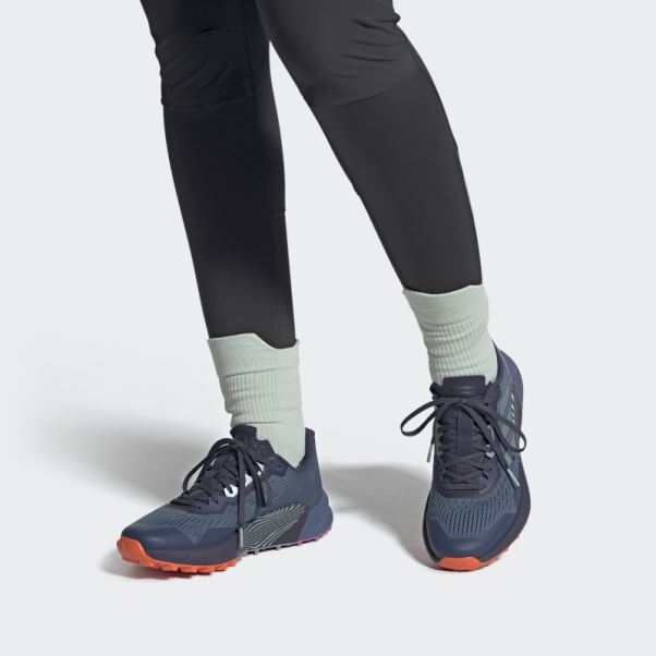 Adidas Terrex Agravic Flow 2 Chaussures De Course Sur Sentier Gris Avec