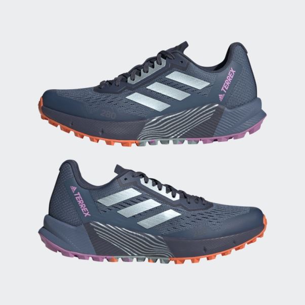 Adidas Terrex Agravic Flow 2 Chaussures De Course Sur Sentier Gris Avec