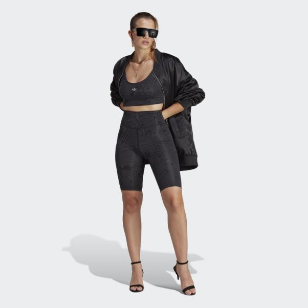 Haut De Soutien-gorge Imprimé Marbre Carbone Adidas