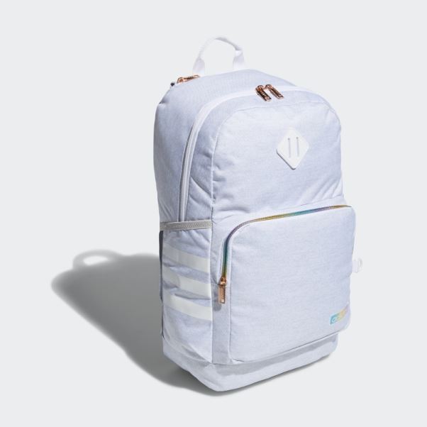 Sac à Dos Classique à 3 Bandes Gris Clair Adidas
