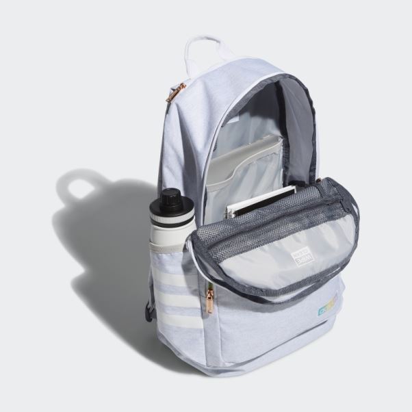 Sac à Dos Classique à 3 Bandes Gris Clair Adidas