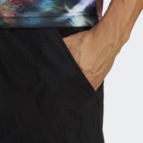 Adidas Noir Melbourne Tennis Deux-en-un Short 7 Pouces