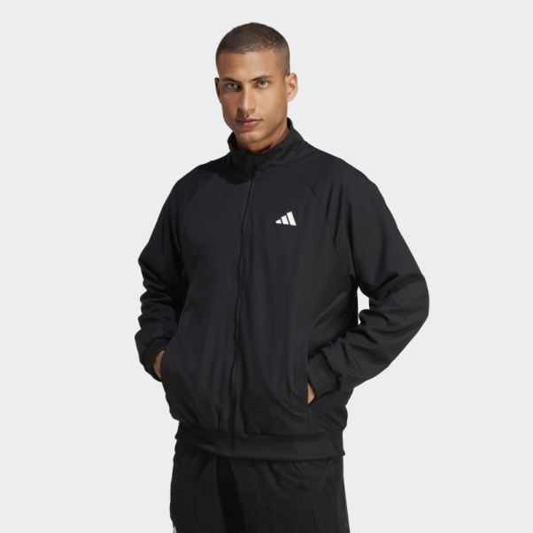 Adidas Melbourne Tennis Stretch Woven Reversible Jacket Noir