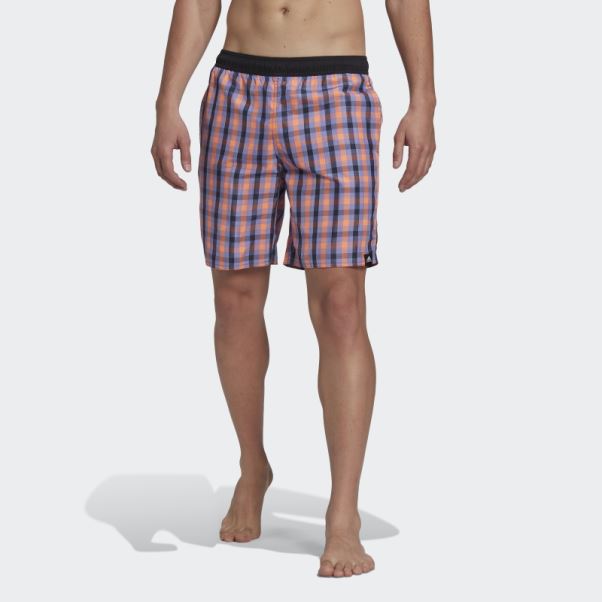Short De Bain Adidas Classique à Carreaux Ink