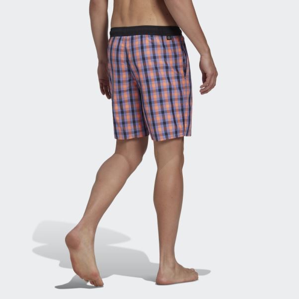 Short De Bain Adidas Classique à Carreaux Ink