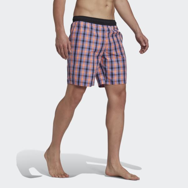 Short De Bain Adidas Classique à Carreaux Ink