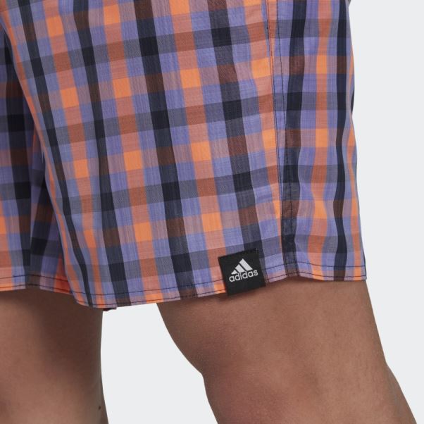 Short De Bain Adidas Classique à Carreaux Ink