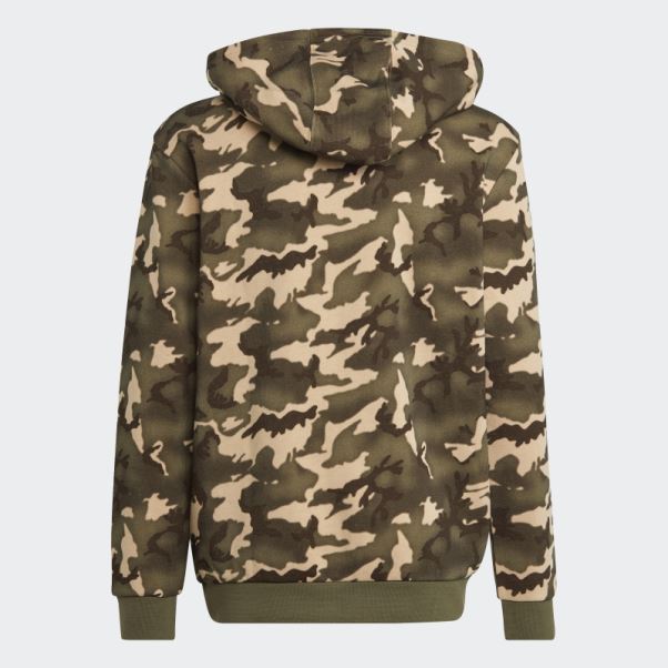 Adidas Sweat à Capuche Camouflage Beige