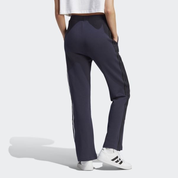 Adidas - Jogging Taille Haute à 3 Bandes Avec Patchs De Fleurs En Chenille Encre