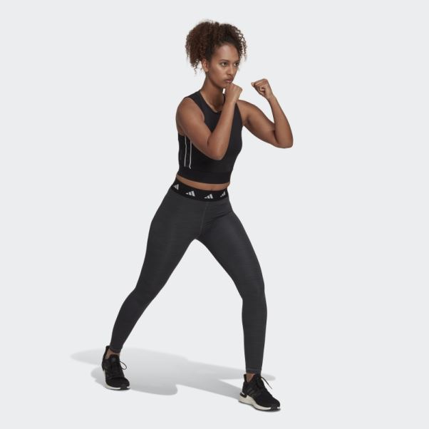 Adidas Techfit Period Proof 7/8 Legging Gris Foncé Chiné