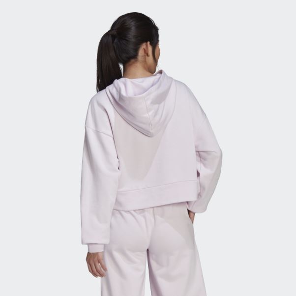 Adidas Sweat à Capuche Rose Hyperglam French Terry