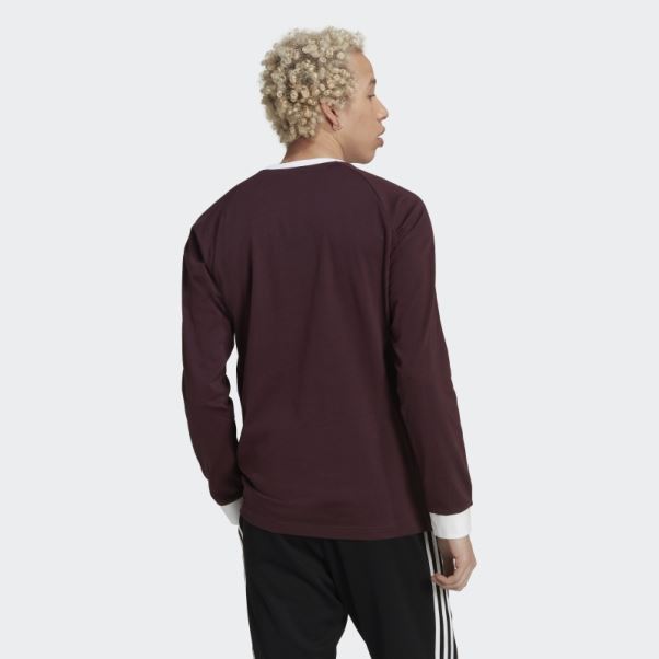 Adicolor Classics 3-stripes Haut à Manches Longues Te Bordeaux Adidas
