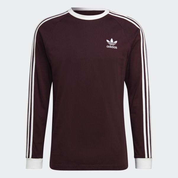 Adicolor Classics 3-stripes Haut à Manches Longues Te Bordeaux Adidas
