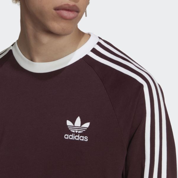 Adicolor Classics 3-stripes Haut à Manches Longues Te Bordeaux Adidas