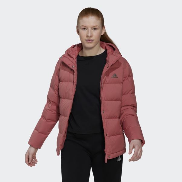 Doudoune à Capuche Adidas Helionic Rouge