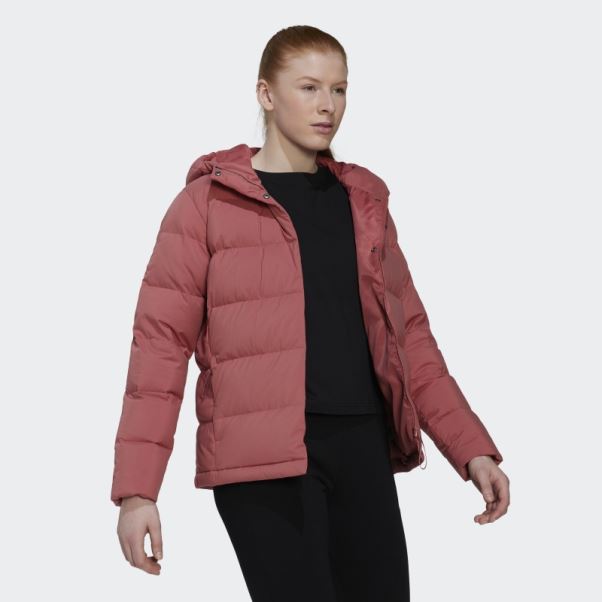 Doudoune à Capuche Adidas Helionic Rouge