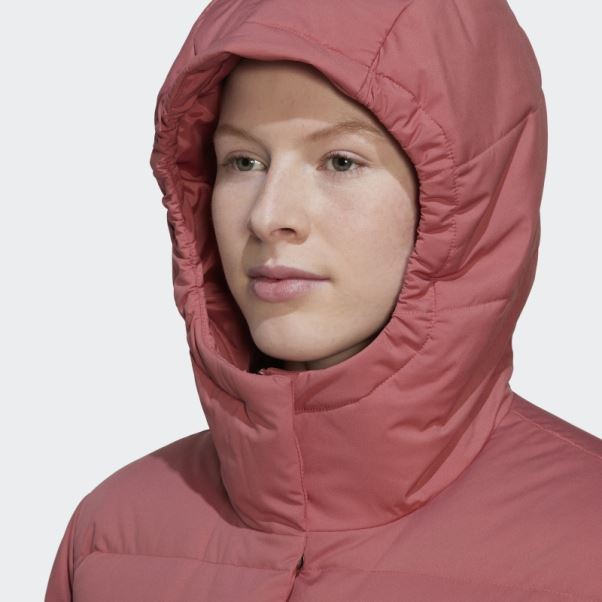 Doudoune à Capuche Adidas Helionic Rouge