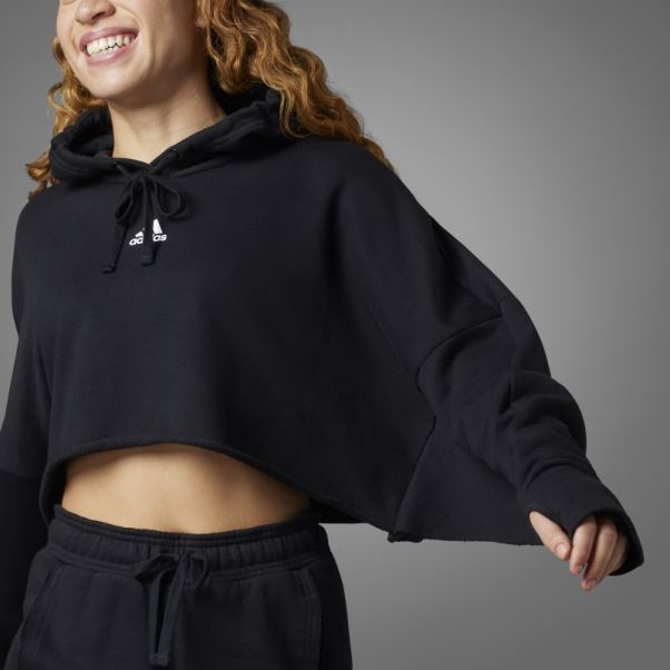 Sweat à Capuche Court Adidas Collective Power Noir