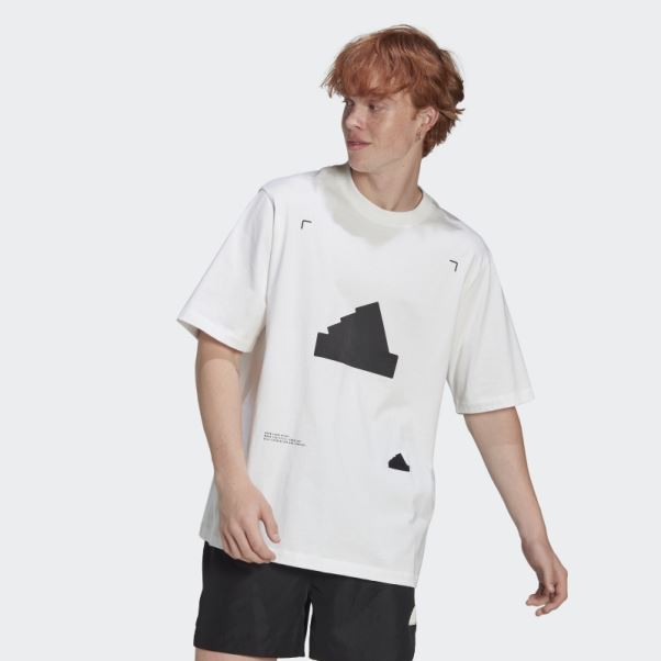 Tee Shirt Oversize Blanc Adidas