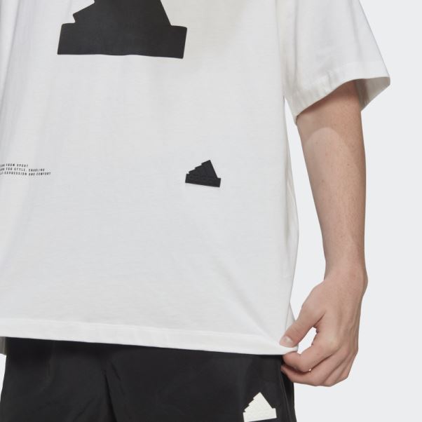 T-shirt Oversize Blanc Adidas