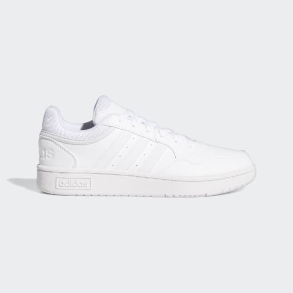 Baskets Blanches Hoops 3.0 Low Classiques Adidas