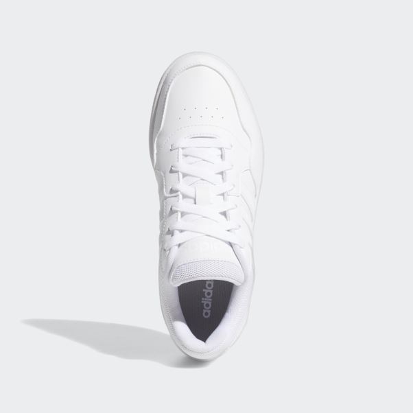 Baskets Blanches Hoops 3.0 Low Classiques Adidas