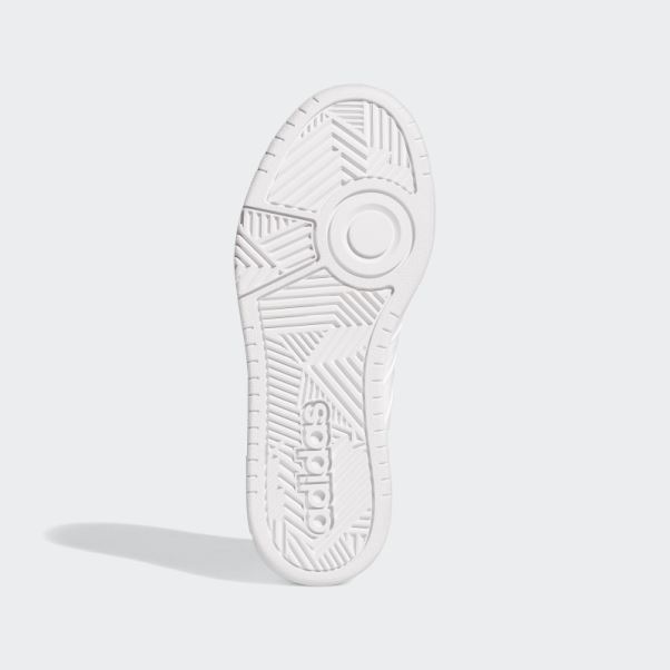 Baskets Blanches Hoops 3.0 Low Classiques Adidas
