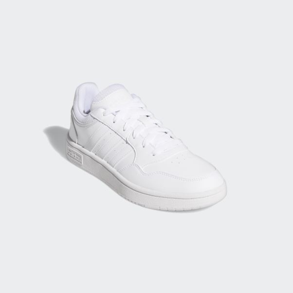 Baskets Blanches Hoops 3.0 Low Classiques Adidas