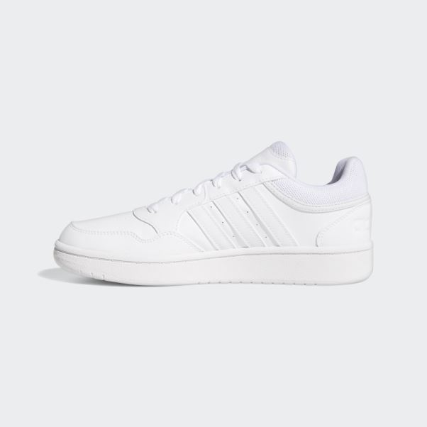 Baskets Blanches Hoops 3.0 Low Classiques Adidas