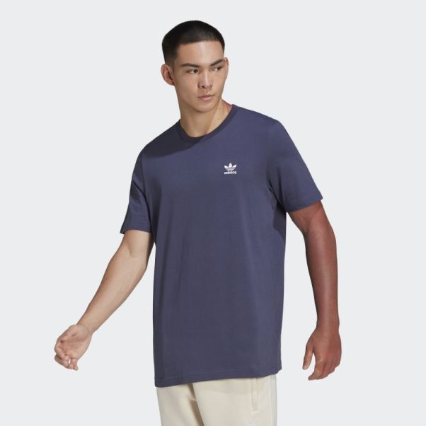 Adidas Adicolor Essentials Tee Trèfle Bleu Marine