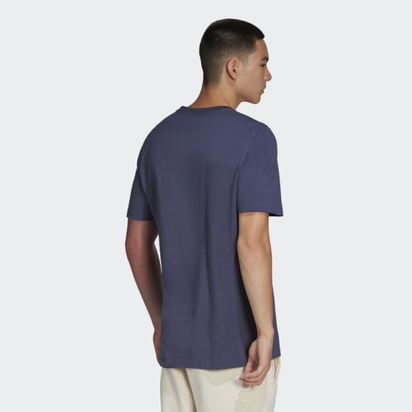 Adidas Adicolor Essentials Tee Trèfle Bleu Marine