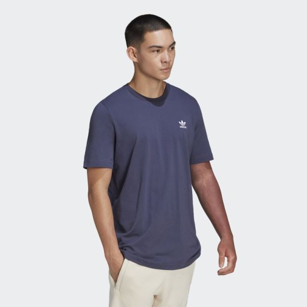 Adidas Adicolor Essentials Tee Trèfle Bleu Marine