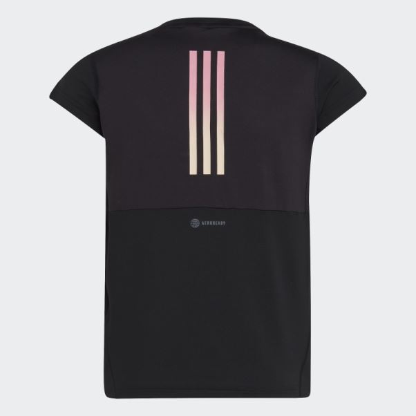 T-shirt Adidas Aeroready 3 Bandes Noir