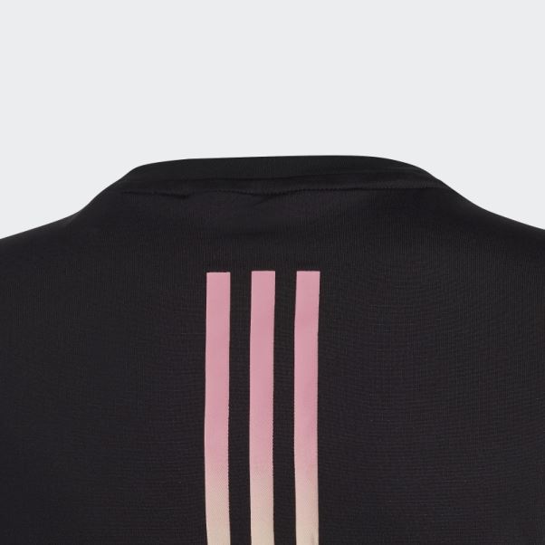 T-shirt Adidas Aeroready 3 Bandes Noir