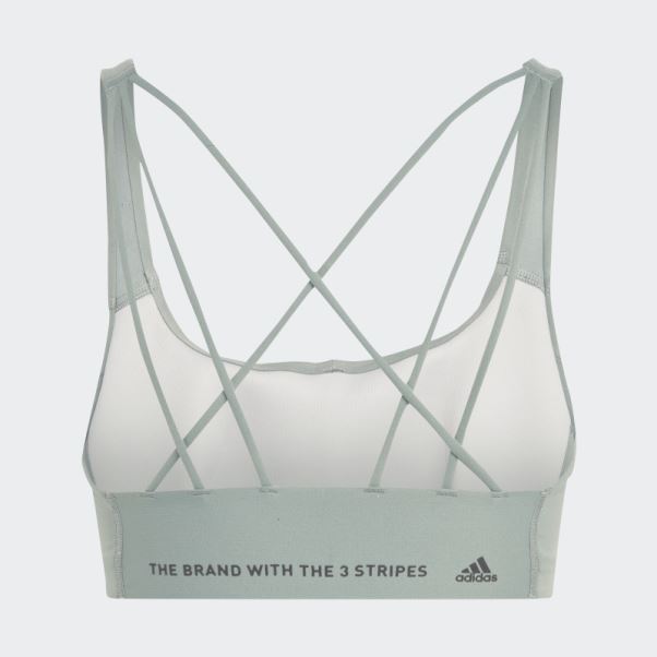 Soutien-gorge Coreflow Medium-support Argent Vert Adidas