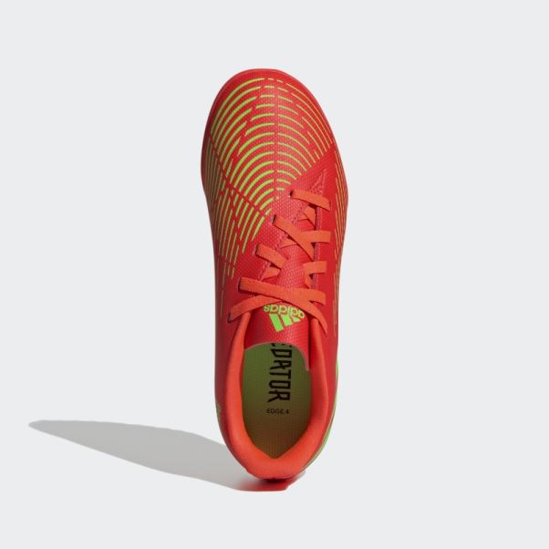 Adidas Prédateur Edge.4 Turf Chaussures Rouge