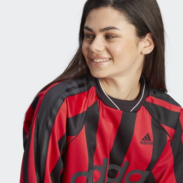 Maillot Manches Longues Jacquard Noir Adidas