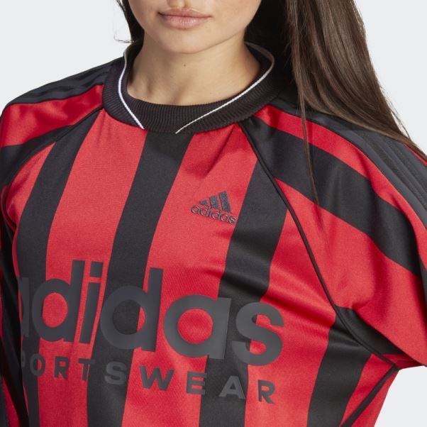 Maillot Manches Longues Jacquard Noir Adidas