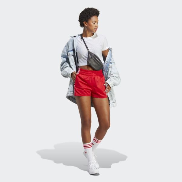 Short 3 Bandes écarlate Adidas