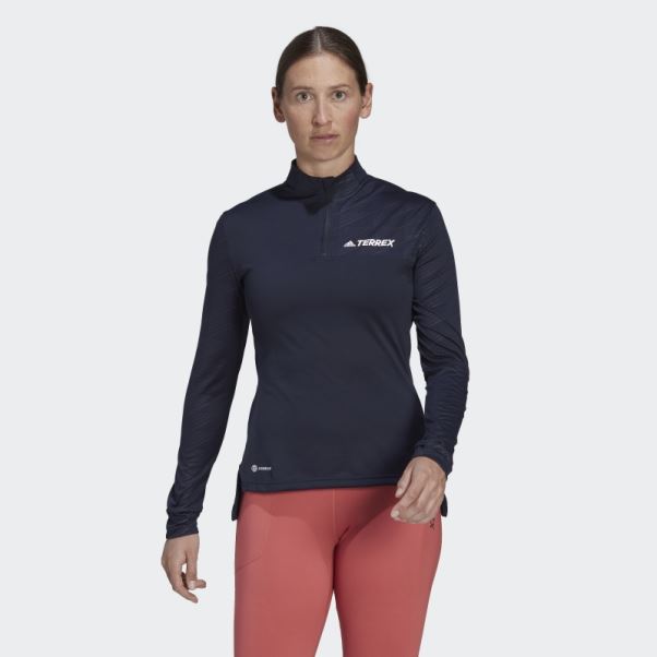 Encre Adidas Terrex Multi T-shirt Demi-zip